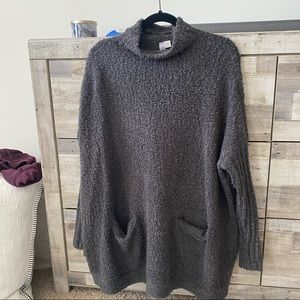 Alya Tunic Mock-Neck Sweater